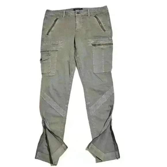Polo Ralph Lauren Pants Cargo Jogger Zip Ankle Hiking Military Y2K Utility Khaki - Picture 3 of 14